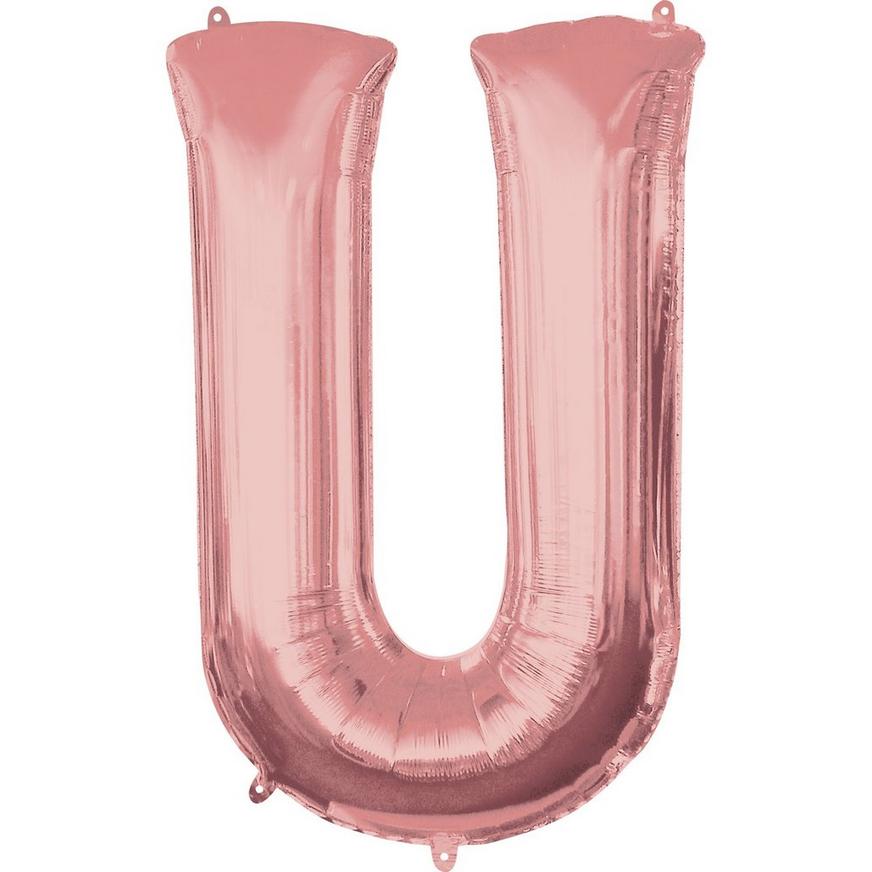 34in Rose Gold Letter Balloon (U)